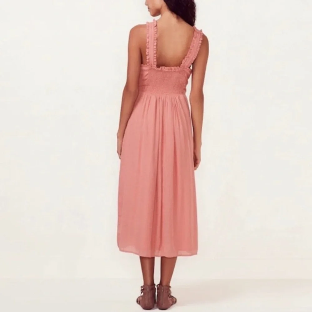 Dress LC Lauren Conrad Orange Medium Midi - Picture 2 of 7